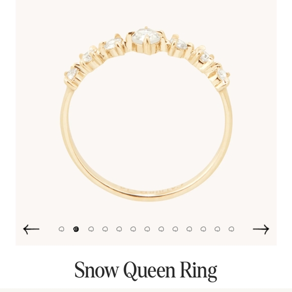 Catbird 14k gold Snow Queen Ring sz 8 1/2 real diamonds - Picture 2 of 16